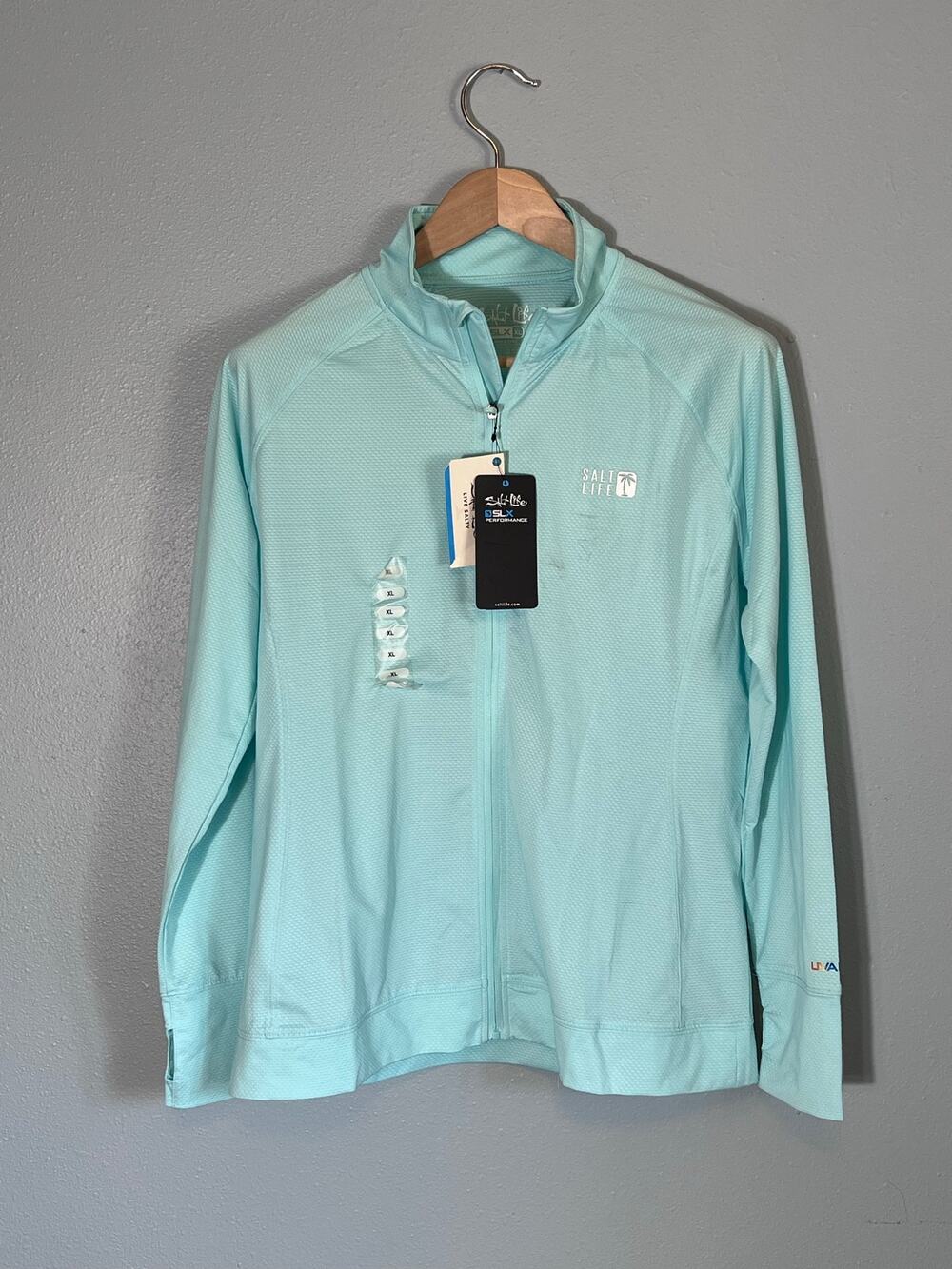 Salt Life UVAPOR Performance XL Womens Full Zip UV 30 Sun Protection Jacket Golf
